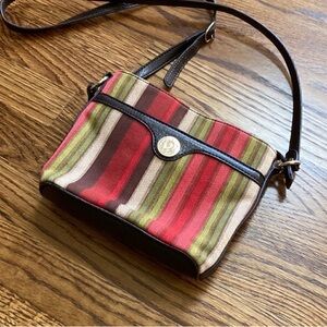Etienne Aigner Striped Multicolor Canvas Bag
